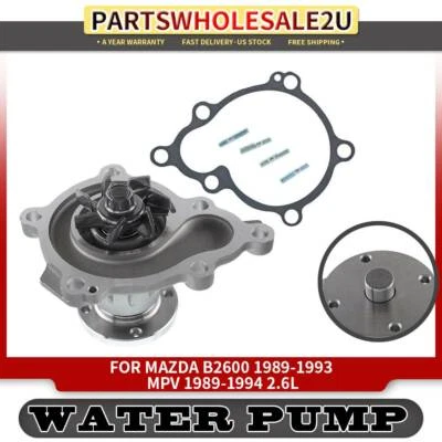Bomba de agua del motor para Mazda B2600 1989-1993 MPV 1989-1994 L4 2,6 L gasolina SOHC Foto 1 de 4