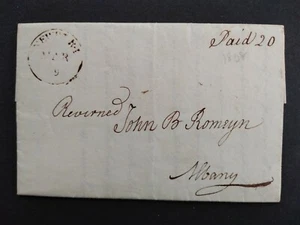 Rhode Island: cubierta sin sello Newport 1808, tarifa de 20c a Albany - Imagen 1 de 5