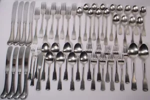55 Pcs Oneida American Colonial Stainless Flatware 6-Pc Service for 8 Cube Mark - Picture 1 of 18