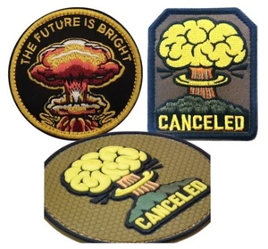 3 Stck. The Future is Bright Abgesagt Tatisch bestickt Gummi Haken Schleife Patch - Bild 1 von 4
