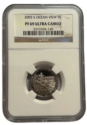 NGC 2005 S PF69 Ultra CAM Ocean View 5C 3373765-130 - Image 1 of 2