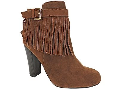 Botas de vestir Material para mujer Persia con flecos - Botines coñac talla 5,5 M Foto 1 de 4