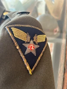 WWII U.S ARMY OFFICER WINTER SERVICE DRESS COAT w/ 12TH AIRFORCE BULLION PATCH ! - Picture 1 of 14