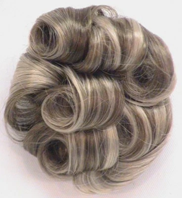 MUJER RIZADO PELO TOPPER PIEZA PELUCA PEINADO UPDO MOÑO CORONA DIAMANTE Foto 1 de 4