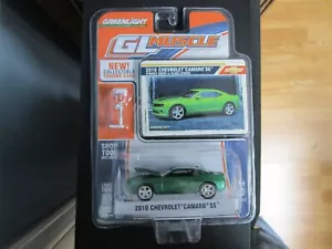 1/64 Greenlight 2010 Chevrolet Camaro SS Synergy Green w/Black Strip #13025, NEW - Picture 1 of 5