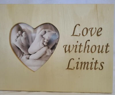 Marco de madera láser - Amor sin límites Foto 1 de 2
