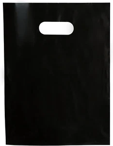 100 Black Bags for Small Business 2 Mil 12"X15" Merchandise Bags Extra Thick Glo - Picture 1 of 8