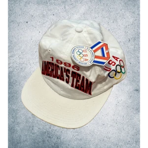 Vintage USA Olympics Hat Snapback Cap 1996 Atlanta NWT Americas Team Dream Tags - Picture 1 of 8