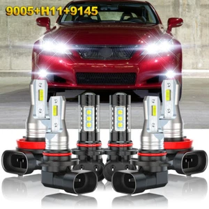 For Lexus IS250 IS350 2006-2010 6PCS 6000K Combo LED Headlight + Fog Light Bulbs - Bild 1 von 16