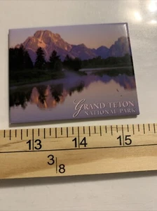 Grand Teton Wyoming Mountains National Park Souvenir Refrigerator Magnet Travel - Picture 1 of 4