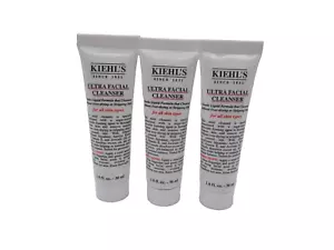 Lot/3 Kiehl's Ultra Facial Cleanser for All Skin Types ~ 1 oz x 3 - Picture 1 of 2