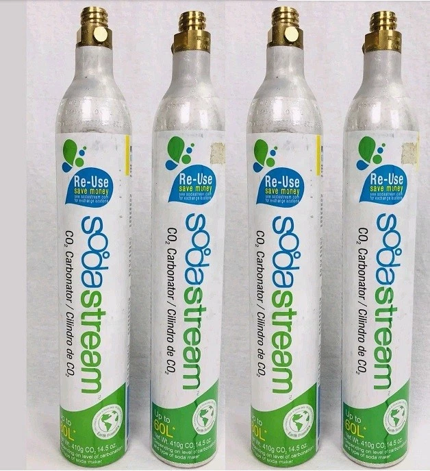 01- Sodastream CO2 Canisters 4-14.5oz 60L  - (Bottles are Full) - Image 1 of 1