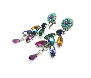 Mariana Earrings Alluring Chandelier Multi Color Austrian Crystals My Treasur... - Picture 1 of 3