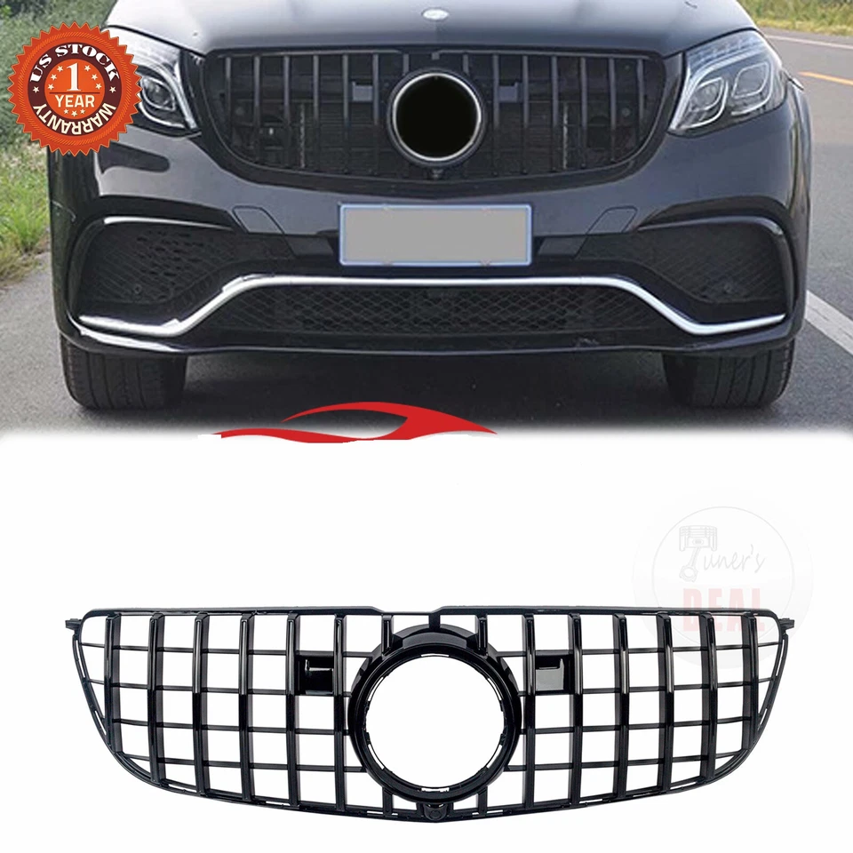 Front Grille Mesh Grill W/Camera Hole Fit GLS-Class X166 GLS450 GT 2016-2019 Foto 1 de 4