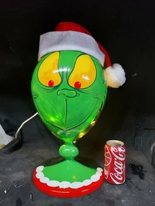 Christmas grinch bottle lamp painted,hot rod,pinstripe,oddity,holiday,decoration - Picture 1 of 5