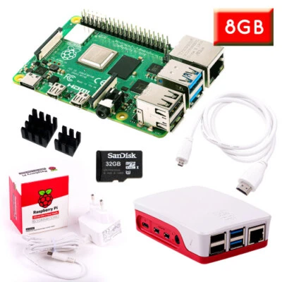 INNOCONNECT Raspberry Pi 4 (8GB RAM) Bundle 32GB, weiß