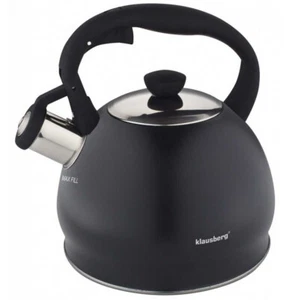 Klausberg 2L Wasserkocher Flötenkessel Teekessel Pfeifkessel Schwarz KB-7428 - Bild 1 von 6