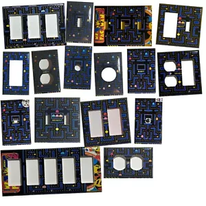 Pac-Man Pacman Games Light Switch Duplex Outlet wall Cover Plate Home Decor - Picture 1 of 45