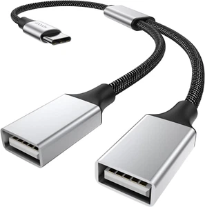 Répartiteur USB C Type C vers Double USB a Adaptateur Femelle Type C vers Double USB a Double... - Photo 1 sur 12