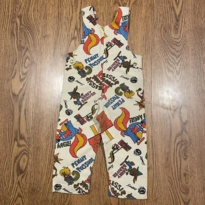 Vintage 1960s 70s The Smokey Bear Show Cartoon Overalls Kids OSFA NWOT - Picture 1 of 18