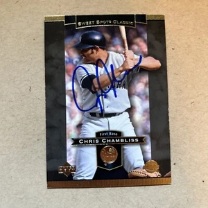 Tarjeta de béisbol firmada autografiada por Chris Chambliss 2004 cubierta superior punto dulce - Imagen 1 de 1