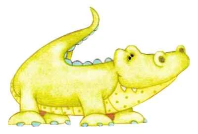 Aplique de tela de cocodrilo animal hierro hecho a mano no bordado 5 pulgadas 1 pieza Foto 1 de 2