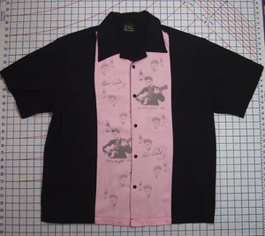 Elvis Presley Graceland Vintage 1999 Blackpink Bowling Style Button Shirt XL - Bild 1 von 15