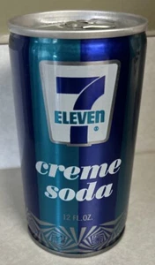 Vintage 7 ELEVEN CRÈME SODA 12oz. Steel Sealed Pull Tab Empty Can - Picture 1 of 6