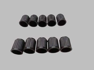 10 x Black Wheel Tyre Tire Valve Stems Cover Screw Air Caps Car Truck MotorBike - Picture 1 of 4