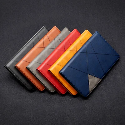 Retro Leather Flip Folio Stand Case Cover For Samsung Galaxy Series Tab Tablets - Image 1 of 4