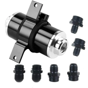 AN6 AN8 AN10 Inline Fuel Filter with Bracket Cleanable 30 Micron Universal - Picture 1 of 7