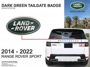 OEM Dark Green & Silver Inch Emblem Badge 2014-2022 Range Rover Sport L494 L405 - Picture 1 of 4