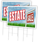 Estate Sale 2 Pack of 24&quot; X 36&quot; Yard Sign &amp; Stake | Advertise Your Business | St