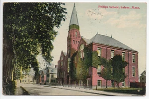 Phillips School Salem MA Historic Film Location Rare DB Postcard Posted 1913 - Imagen 1 de 17