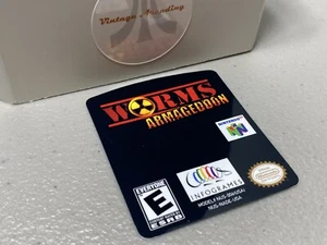 Worms Armageddon (N64 Nintendo) Replacement Label - Picture 1 of 1