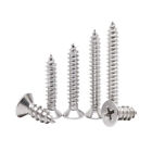 304 Stainless Steel M2.3 - M8 Phillips Countersunk Self Tapping Wood Screws