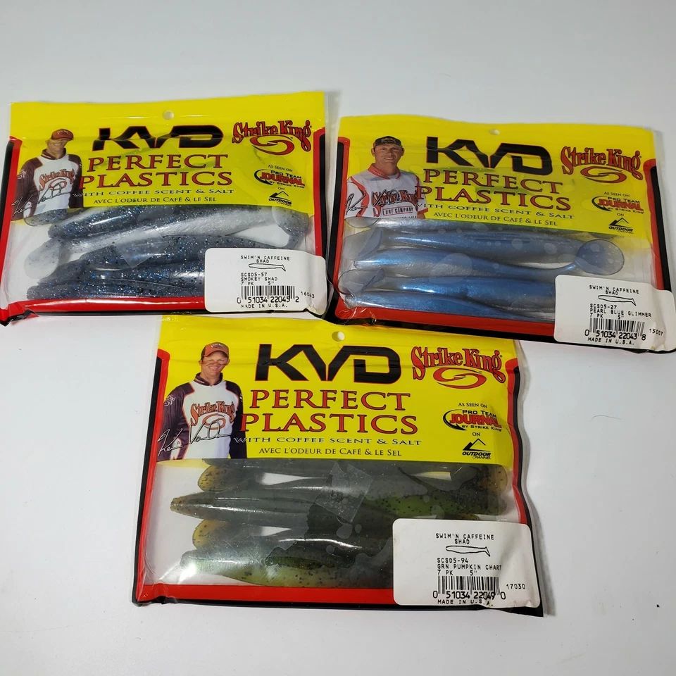 Strike King 5" Swim'N Caffeine Shad Swimbait KVD Perfect Plastics 7 Count Pick - Image 1 of 1