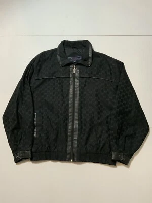 Chaqueta de gamuza vintage años 90 Y2K 2000 Phat Farm monograma Dapper AOP talla XL Foto 1 de 4