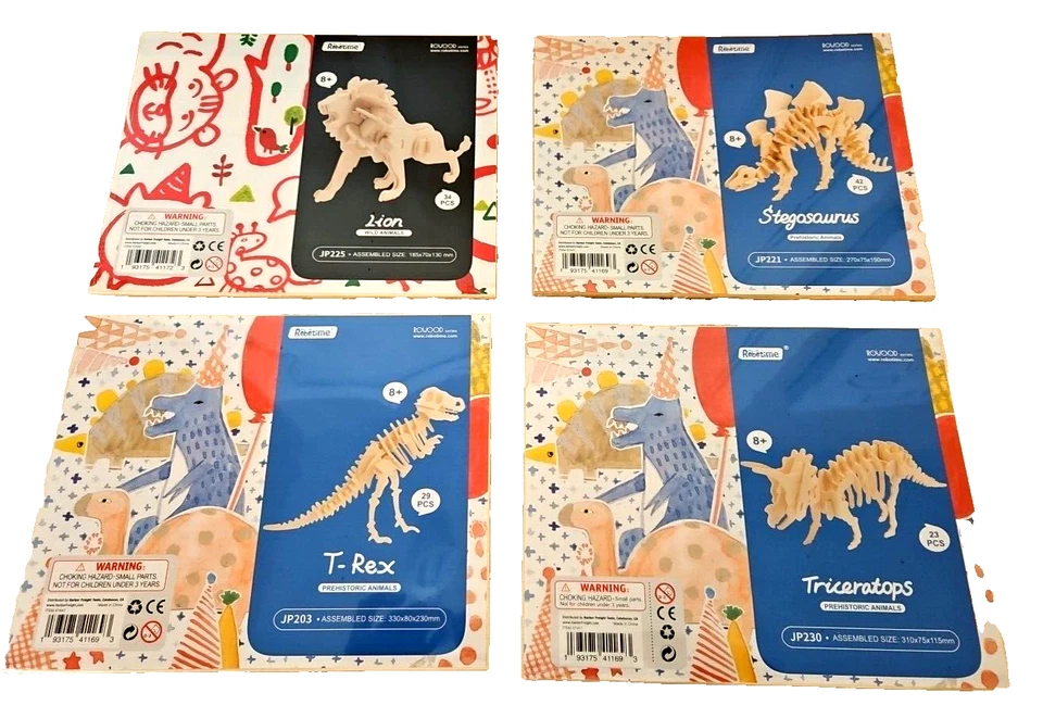 Robotime 3d Wooden Homeschool Art School Puzzle Triceratops