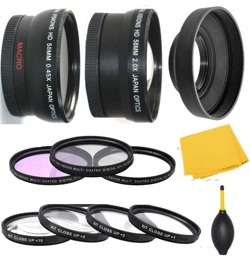 Kit de accesorios 58 mm para Fujifilm X-S10 X-T5 X-T30 con lente XF 18-55 mm Foto 1 de 4