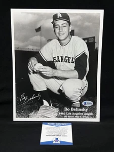 BO BELINSKY 1962 ANGELS NO HITTER SIGNED AUTOGRAPH 8X10 PHOTO BAS BECKETT COA - Picture 1 of 3
