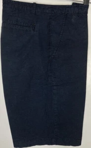 Calvin Klein Mens 32 Classic Flat Front Chino Shorts Black Casual 100% Cotton - Picture 1 of 3