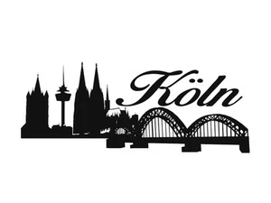 Köln, Skyline Wand- Möbel-, Auto- Tattoo / Aufkleber, vers. Größen - kt.16.661 - Bild 1 von 6
