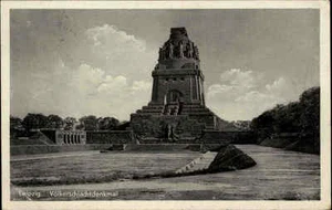 1959 sello Schkeudiz en RDA AK Leipzig Sajonia monumento a la batalla de los pueblos monumento - Imagen 1 de 1