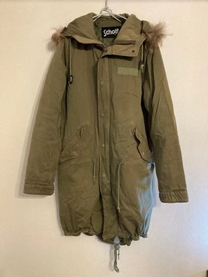 Schott Mod Coat Fur M Adjustable Khaki Men'S Warm - Image 1 of 4