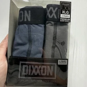 Neu (2 Stück) Dixxon Flanell Premium Boxershorts Navy Blau Schwarz Herren XLG - Bild 1 von 8