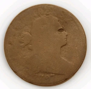 1797 Large Cent Draped Bust S-127 R4 AG Details - Picture 1 of 4