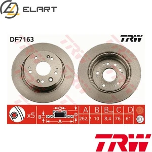 2x BRAKE DISC DF7163 FOR HONDA FR-VSTREAM R18A1 1.8L D17A2/D17A5 1.7L 4cyl FR-V - Picture 1 of 18