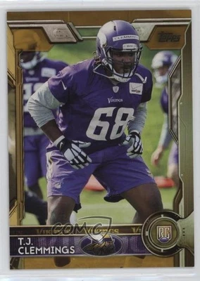2015 Topps Rookie Gold /2015 TJ Clemmings #425 Rookie RC - Image 1 of 2