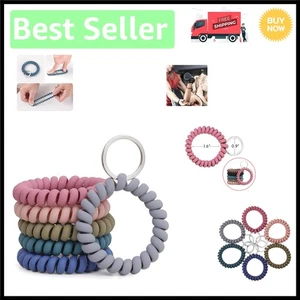6PCS Braccialetti Elasticizzati per Portachiavi - Perfetti per Palestra e Sport All'aperto - Foto 1 di 10